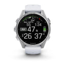 Garmin fēnix® 8 – 43 mm | AMOLED - Silver with White Silicone Band  