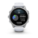 Garmin fēnix® 8 – 43 mm | AMOLED - Silver with White Silicone Band  