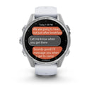 Garmin fēnix® 8 – 43 mm | AMOLED - Silver with White Silicone Band  