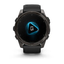 Garmin fēnix® 8 – 51 mm | AMOLED - Sapphire, Carbon with Black Silicone Band  