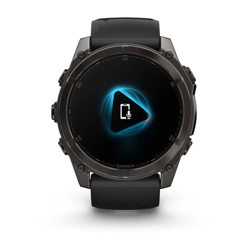 Garmin fēnix® 8 – 51 mm | AMOLED - Sapphire, Carbon with Black Silicone Band  