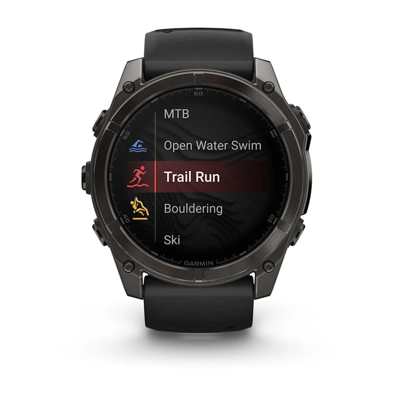 Garmin fēnix® 8 – 51 mm | AMOLED - Sapphire, Carbon with Black Silicone Band  