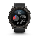 Garmin fēnix® 8 – 51 mm | AMOLED - Sapphire, Carbon with Black Silicone Band  