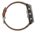 Garmin fēnix® 8 – 51 mm | AMOLED - Sapphire, Titanium with Chestnut Leather Band  