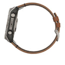 Garmin fēnix® 8 – 51 mm | AMOLED - Sapphire, Titanium with Chestnut Leather Band  