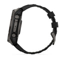 Garmin fēnix® 8 – 51 mm | Solar - Sapphire, Carbon Titanium with Black Silicone Band  