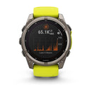 Garmin fēnix® 8 – 51 mm | Solar - Sapphire, Titanium with AMP Yellow Band  