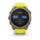 Garmin fēnix® 8 – 51 mm | Solar - Sapphire, Titanium with AMP Yellow Band  