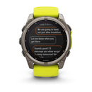 Garmin fēnix® 8 – 51 mm | Solar - Sapphire, Titanium with AMP Yellow Band  