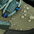 Grangers Footwear Repel Plus working showing beading water on top of a hiking boot