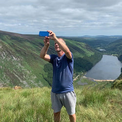 Roel Van Schagen is one of Great Outdoors' Footwear experts and enjoys nothing more than long ones with selfie breaks as seen here on the hills above Glendalough in County Wicklow.