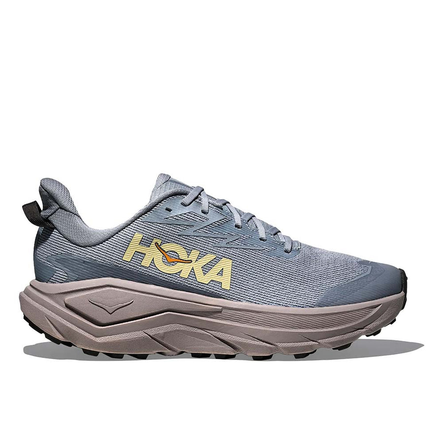 HOKA Men's Challenger 8 GORE-TEX trail running shoe washed blue side view
