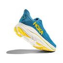 HOKA Men's Clifton 10 Wide alpine blue foggy heel view
