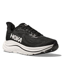 HOKA Men's Clifton 10 Wide black white outer side view
