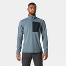 Helly Hansen Men's Versalite Half Zip Fleece full length front, Washed Navy