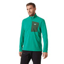 Helly Hansen Men's Versalite Half Zip Fleece full length front, Signal Green