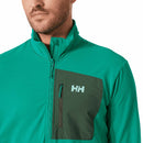 Helly Hansen Men's Versalite Half Zip Fleece chest pocket detail, Signal Green