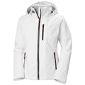 Womens Helly Hansen Crew Midlayer 2.0 Hooded Jacket  - White front view