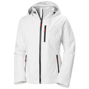 Womens Helly Hansen Crew Midlayer 2.0 Hooded Jacket  - White front view