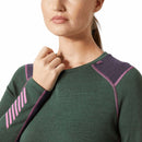 Helly Hansen Women's LIFA® Merino Midweight Crew Base Layer collar details