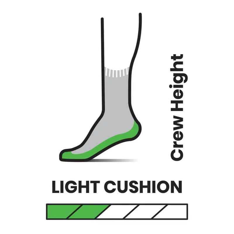 Hike Light Cushion Mountain Range Pattern Crew Socks