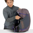 Osprey Hikelite 28 Hiking Backpack  water bottle pocket detail, lifestyle shot