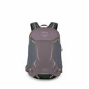 Osprey Hikelite 28 Hiking Backpack front view, Graphite Purple