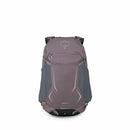 Osprey Hikelite 32 Hiking Backpack front view, Graphite Purple