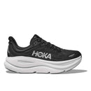 HOKA Men's Bondi 9 road running shoe black white side view