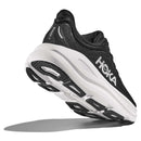 HOKA Men's Bondi 9 black white heel view