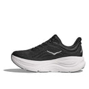HOKA Men's Bondi 9 black white medial side view