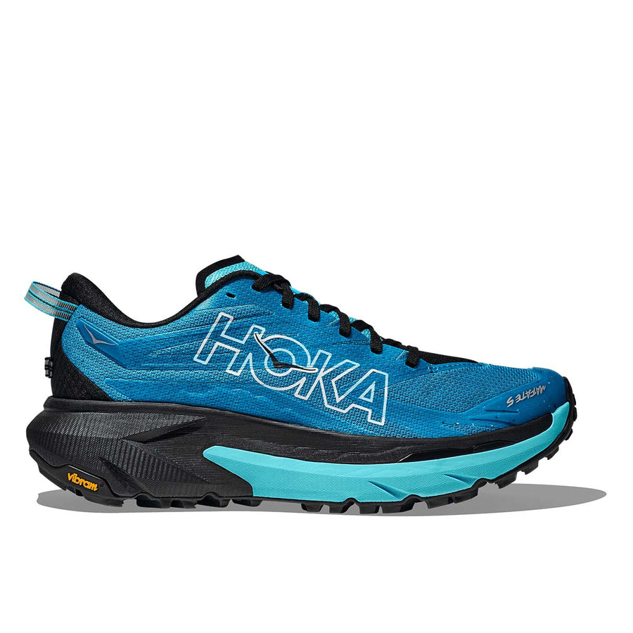 HOKA Men's Mafate 5 trail running shoe skyward blue black side view