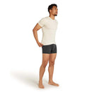 Icebreaker Men's Merino 150 Anatomica Boxers full length side, Black