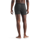 Icebreaker Men's Merino 150 Anatomica Boxers back view, Jet Heather