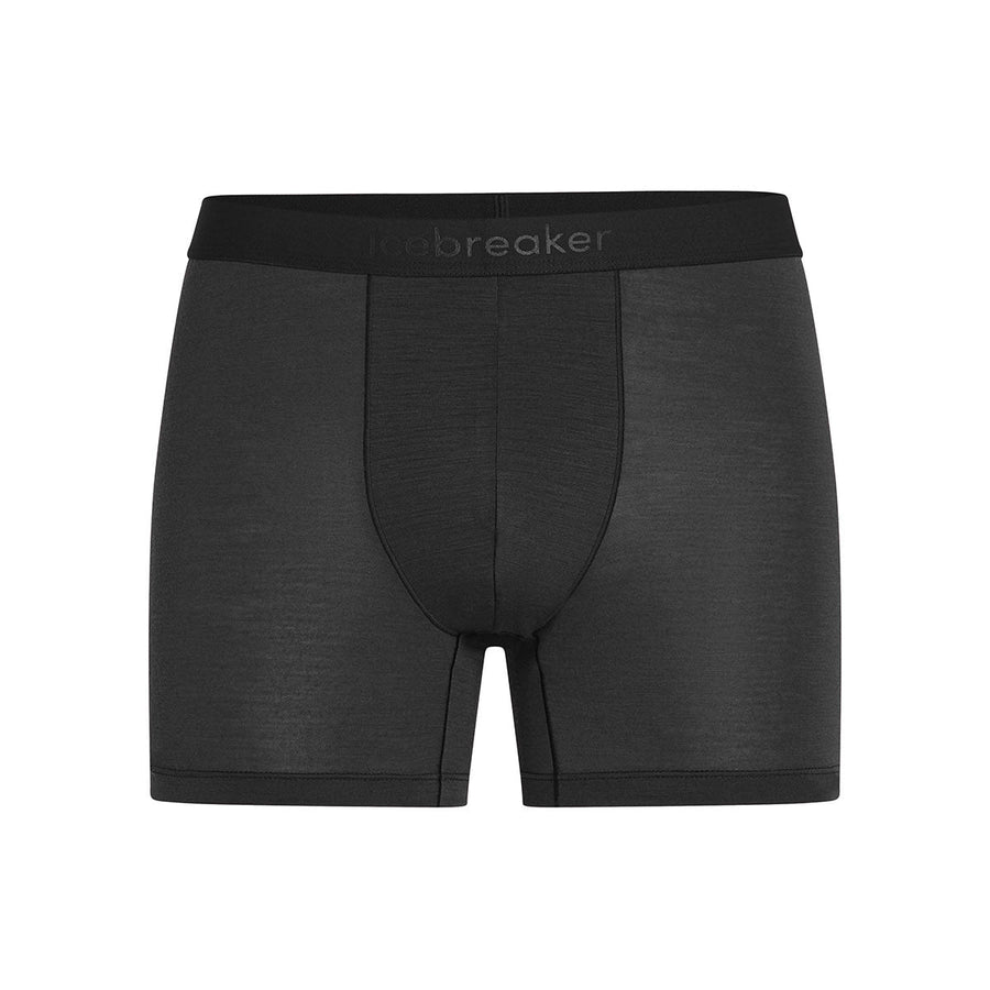 Icebreaker Men's Merino 150 Anatomica Boxers front flat lay, Black