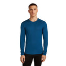 Icebreaker Men's Merino 200 Oasis Long Sleeve Crewe front view, Atlantis