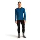 Icebreaker Men's Merino 200 Oasis Long Sleeve Crewe full length front, Atlantis