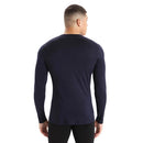 Icebreaker Men's Merino 200 Oasis Long Sleeve Crewe back view, Midnight