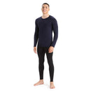 Icebreaker Men's Merino 200 Oasis Long Sleeve Crewe full length front, Midnight