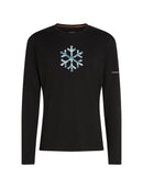 Icebreaker Merino 200 Oasis Long Sleeve Crewe Thermal Top - Pow Black  