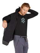 Icebreaker Merino 200 Oasis Long Sleeve Crewe Thermal Top - Pow Black  