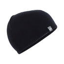 Icebreaker 200 Oasis Reversible Beanie front view, Black Gritstone