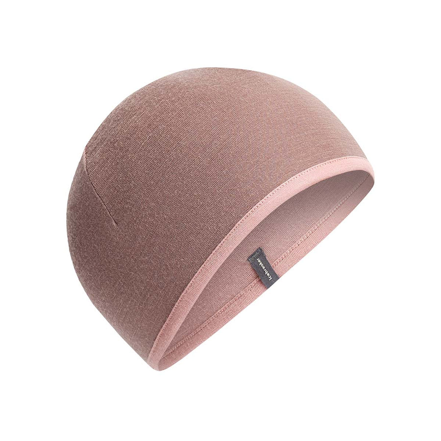 Icebreaker 200 Oasis Reversible Beanie front view, Summit/Blush