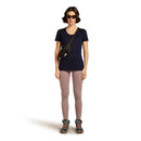 Icebreaker Women's Merino 150 Tech Lite Short Sleeve Scoop T-Shirt full length front view