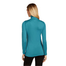 Icebreaker Women's Merino 200 Oasis Half Zip Thermal Top back view, Topaz