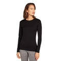 Icebreaker Women's Merino 200 Oasis Thermal Top front view, Black