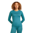 Icebreaker Women's Merino 200 Oasis Thermal Top front view, Topaz