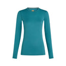 Icebreaker Women's Merino 200 Oasis Thermal Top front view, Topaz