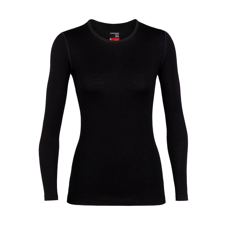Icebreaker Women's Merino 260 Tech Long Sleeve Crewe Thermal Top front view