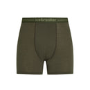 Icebreaker Men's Merino 150 Anatomica Boxers front flat lay, Dark Loden